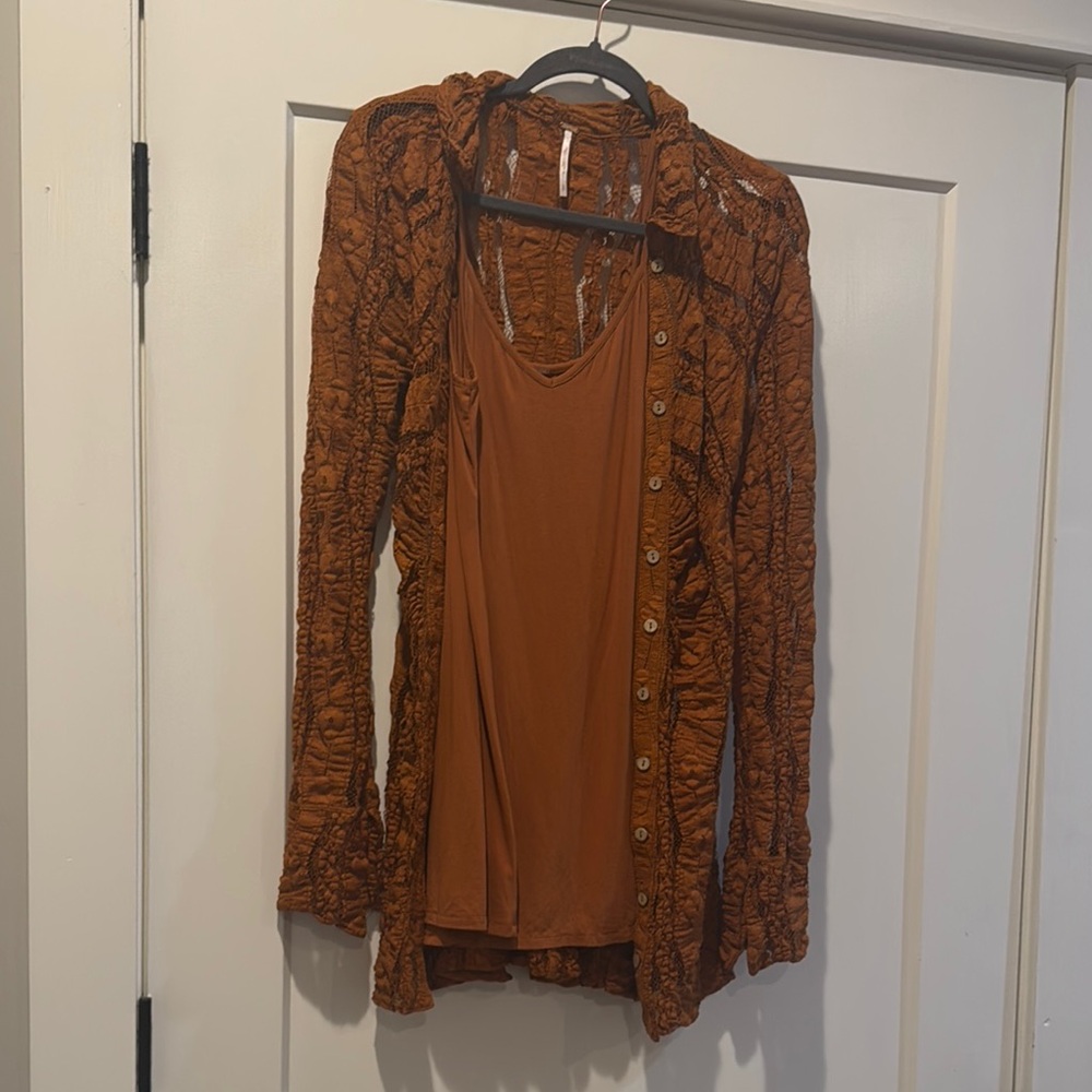 Never Worn, No tags, Free People, Small, Women's Rust Dress 2pc set